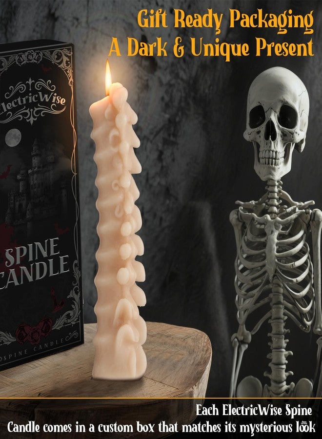 ElectricWise Spine Candle, Spooky Candle for Gothic Decor Gift, Christmas Premium Natural Scented Beeswax with Cotton Wick for Parties, Home, Rituals, Gift, Halloween Decorations - Image 3